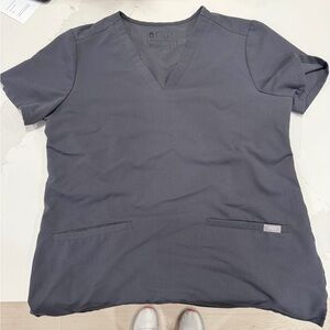 Figs Charcoal Scrub Top